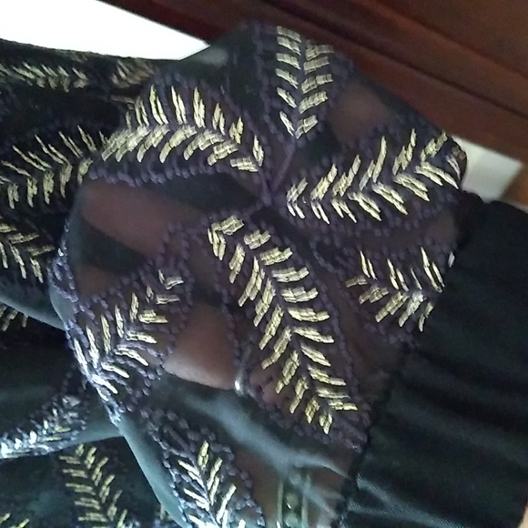 Zara Embroidered Leaf Semi-Sheer Lightweight Bomber Jacket - Picture 8 of 14